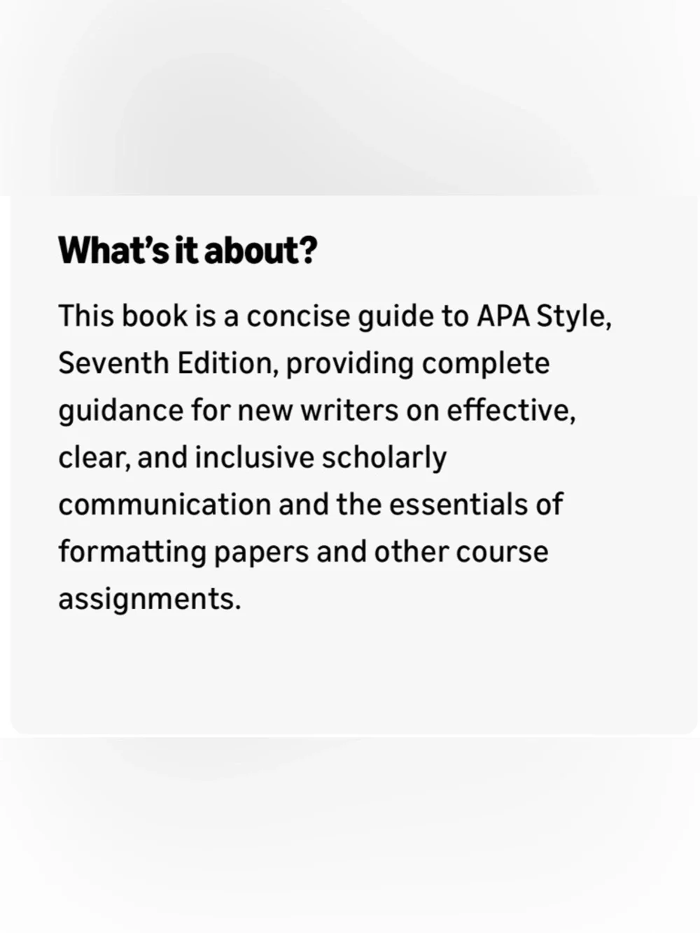 NEW Bundle Concise Guide and Publication Manual 7th Edition